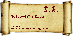 Moldován Rita névjegykártya