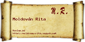 Moldován Rita névjegykártya