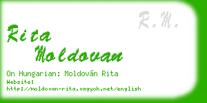 rita moldovan business card