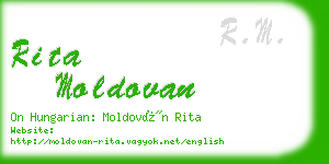 rita moldovan business card